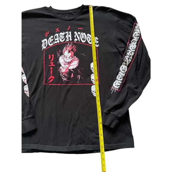 Death Note Ryuk Skull Girls Long Sleeve T-Shirt Size Large Goth concert Band - Picture 4 of 6